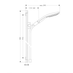 26626400 Raindance Select Душевой набор Raindance Select 150/Raindance Unica'S 0,90 м
