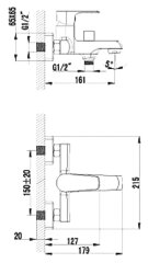 Смеситель Lemark Plus Factor LM1612C для ванны