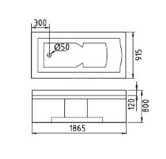 Акриловая ванна Gemy G9057 II K L
