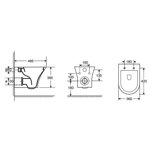 Сет AZARIO инсталляция + унитаз Fretta Round подвесной, с быстросъемным сиденьем микролифт (AZ-8010-