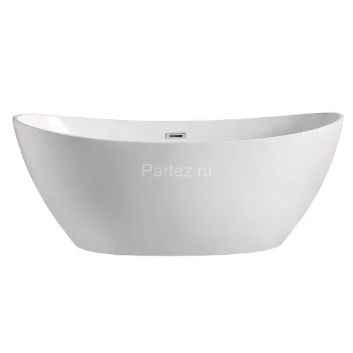 Ванна акриловая Azario GLASGOW 1800х800х665, свободностоящая, в комплекте с сифоном и металлической 