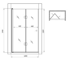 Душевая дверь Gemy Dutch Windmill S37193D