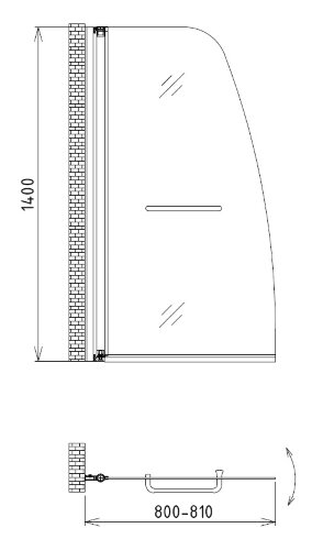 Шторка на ванну Gemy New Rockcoco S03200