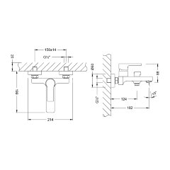 Смеситель Lemark Aura LM0614CH для ванны