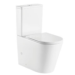 Унитаз-компакт Azario Vetro 380х605х825 напольный, безободковый, слив &quot;ТОРНАДО&quot;, в комплекте с бачко