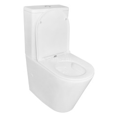 Унитаз-компакт Azario Vetro 380х605х825 напольный, безободковый, слив &quot;ТОРНАДО&quot;, в комплекте с бачко