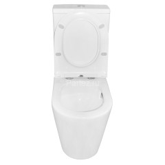 Унитаз-компакт Azario Vetro 380х605х825 напольный, безободковый, слив &quot;ТОРНАДО&quot;, в комплекте с бачко