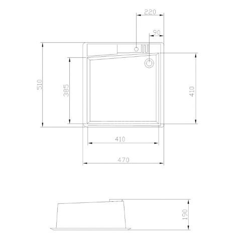 Кухонная мойка AQUATON Парма 510х470х175мм., цвет жемчуг (1A713032PM240)