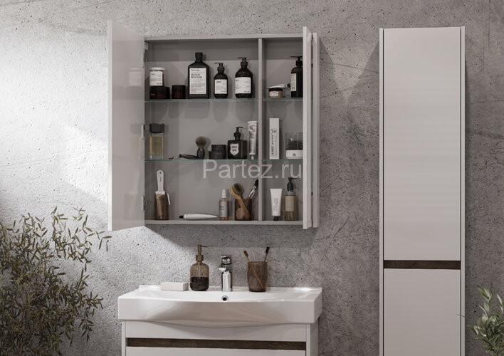 Зеркало-шкаф AQUATON Нортон 80 белое (1A249202NT010)