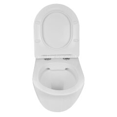 Унитаз подвесной Azario Gloria 480х370х360 безободковый, с быстросъемным сиденьем микролифт (AZ-2003