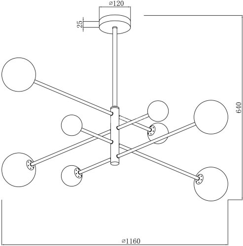 Потолочная люстра Freya FR5376CL-08B