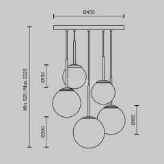 Подвесной светильник Maytoni MOD321PL-05B