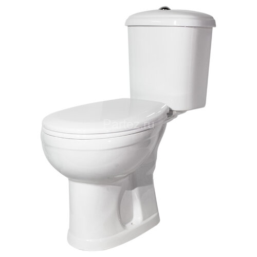 Унитаз-компакт Дора Стандарт, горизонтальный выпуск, с сиденьем, белый (47301130402)