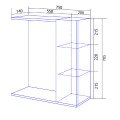 Зеркало-шкаф Loranto Дина 75, 750х700х140 правостороннее, белое (CS00049720)
