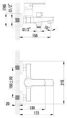 Смеситель Lemark Plus Grace LM1512C для ванны