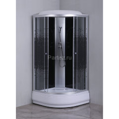 Душевая кабина Loranto 90х90х215 поддон 25см, мозайчатый узор, прозрачное стекло 4мм, профиль хром (CS669025K90)