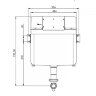 Бачок скрытого монтажа AZARIO 536х185х732 для приставного унитаза (AZ-8030-1001)