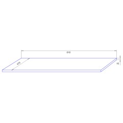 Столешница Azario Ника 80 810х470х160 белый глянцевый (CS00091940)