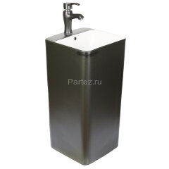 Раковина напольная MELANA MLN-B125BWM черно-белая