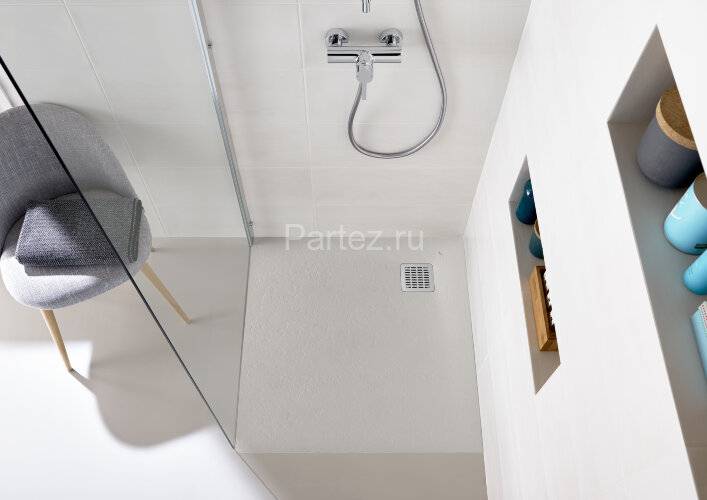 Душевой поддон Roca TERRAN 900x900 с сифоном и решеткой, белый (AP10338438401100)