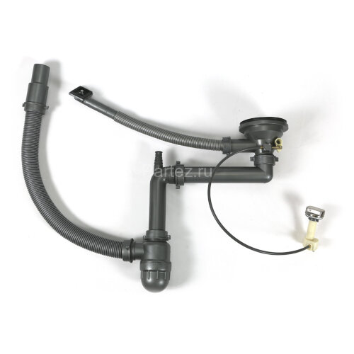 Одинарный сифон с переливом, клапан-автомат MLN-S011(PW1) 3 1/2"