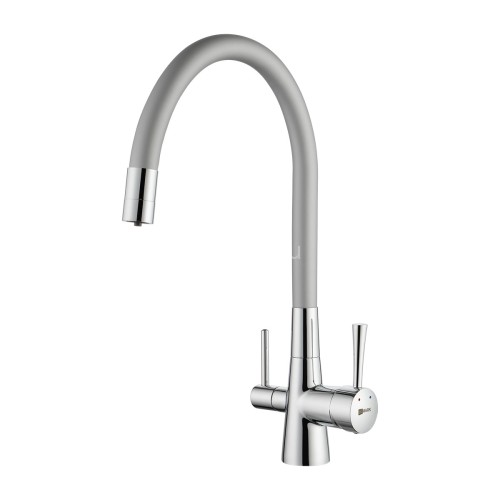 Смеситель Lemark Comfort LM3075С-Silver для кухни с гибким изливом, с подключением к фильтру с питье