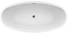 Ванна акриловая Azario CRANSTON 1700x800x580, свободностоящая, в комплекте с сифоном и металлической