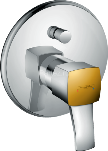 31345090 Metropol Classic Смеситель для ванны, однорычажный, с рычаговой рукояткой, СМ, хром/под зол