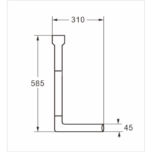 Бачок пластиковый AZARIO 370x120x395 с соединительной трубой, белый (AZ-204)