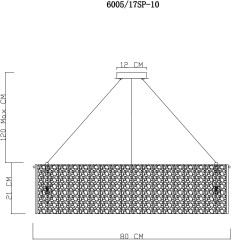 Подвесная люстра Divinare 6005/17 SP-10
