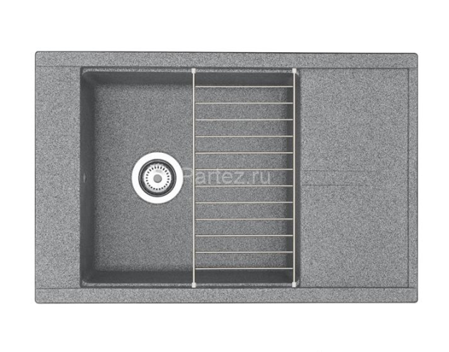 Кухонная мойка AQUATON Делия 78, серая (1A715132DE230)