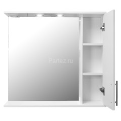 Зеркало-шкаф Loranto Karina 80 800х745х170 подвесной, с подсветкой, правосторонний, белый (CS0008651