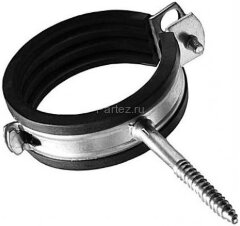 Хомут трубный с дюбелем и шурупом D 90 (3&quot;)