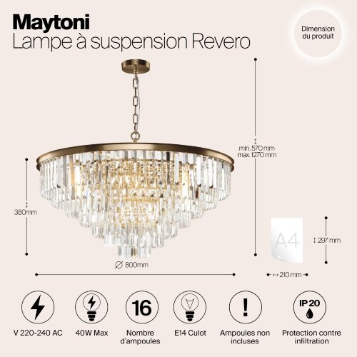 Подвесная люстра Maytoni MOD085PL-16BS
