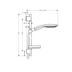 27802000 Raindance Душевой набор Raindance Select 150 / Unica'S Puro 0,65 m