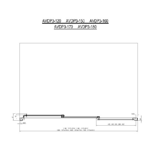 Шторка для ванны складная Ravak 160х137 цвет профиля белый (40VS010241)