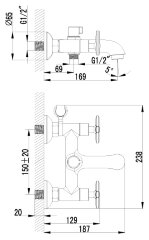 Смеситель Lemark Plus Spirit LM1912C для ванны
