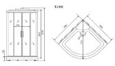 Timo Comfort T-8801 Fabric Glass душевая кабина (100*100*220), шт