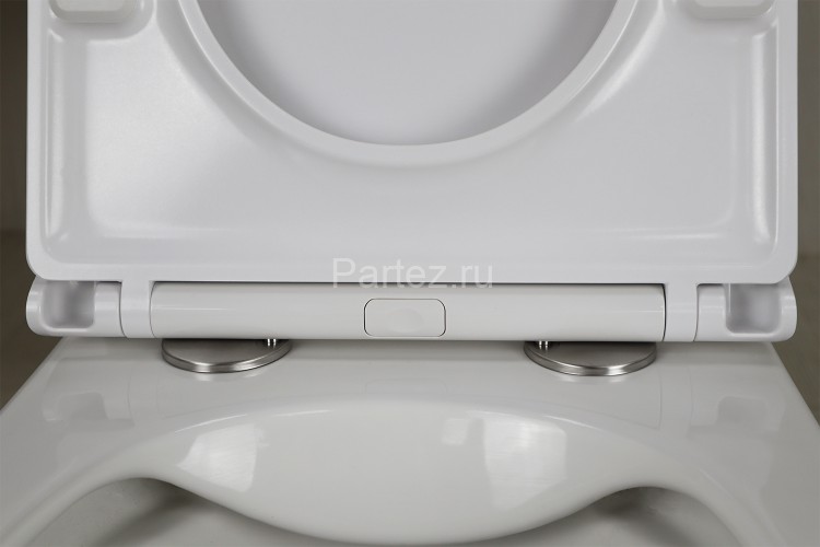 Унитаз подвесной Azario PRO 490х345х355 безободковый, в комплекте с быстросъемным сидением микролифт