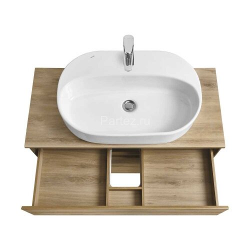 Тумба под раковину Aquaton Либерти 100, 2 ящика, дуб эльвезия (1A279601LYC70)