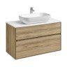 Тумба под раковину Aquaton Либерти 100, 2 ящика, дуб эльвезия (1A279601LYC70)