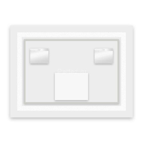 Зеркало AZARIO Alysa 800х600 с подсветкой, сенсорный выключатель с функцией диммера (AZ-Z-046-1CS)