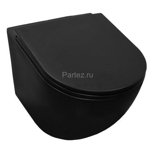 Унитаз подвесной Azario Grado 370х490х360 безободковый, система антивсплеск (Торнадо), с быстросъемн