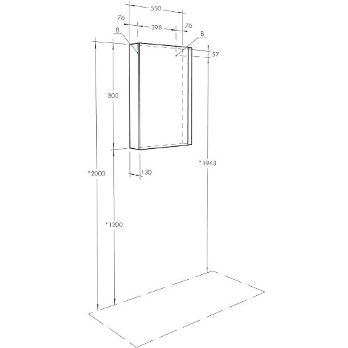Зеркало-шкаф AQUATON Кантри 55 Дуб верона (1A257702AHB20)