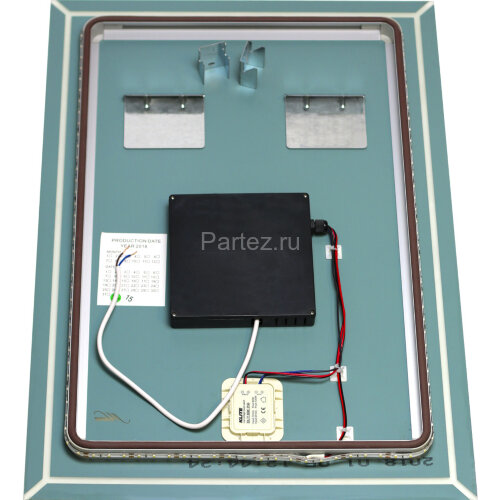 Зеркало с LED-подсветкой MELANA-6080 подогрев/часы (MLN-LED063)