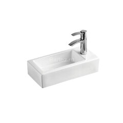 Раковина-чаша Azario 370х185х90 накладная, угловая, подвесная, прямоугольная, белый глянец (AZ-5092R