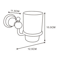 Стакан керамический Azario ELVIA подвесной, золото (AZ91106Q)