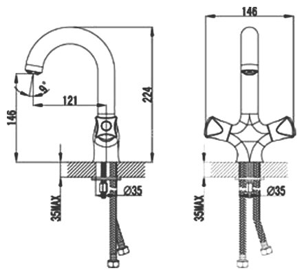 Смеситель для умывальника Lemark Pallada LM2606C