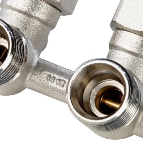 Узел нижнего подключения радиатора для однотрубной системы угловой 3/4" Stout