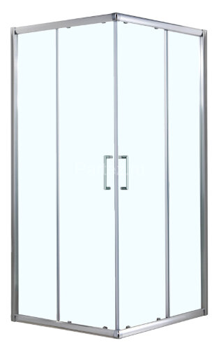 Душевое ограждение Azario GREENWOOD 1100х1100х1850, БЕЗ ПОДДОНА, прозрачное стекло 6 мм, цвет профиля серебро (AZ-NNE1142 1100)